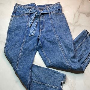 Abercrombie Ultra High Rise Mom Jeans Paper Bag